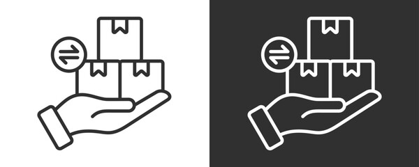 Direct Marketing Icon Set Vector Collection Isolated In Black And White