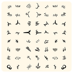 Hand-Drawn Comic Annotation and Emphasis Doodles Set