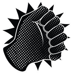 Black and white ripped paper effect with rough edges on a clean background, grunge texture