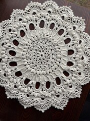 lace doily on 