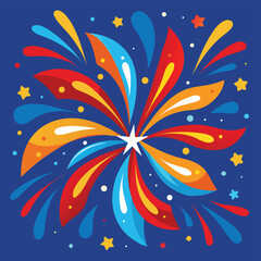 Explosion of vibrant abstract colors and shapes, dynamic energy, modern graphic design background