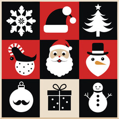 Monochromatic grid of nine perfectly arranged black and white circles, clean, modern, minimalist pattern