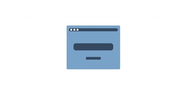 Animation of the login or authentication dashboard, depicting data security and privacy
