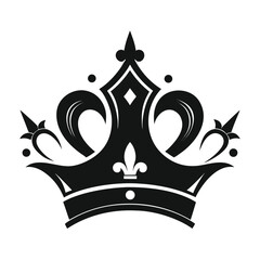 Striking black silhouette of a red rose against a stark white background, minimalist elegance, romantic symbol