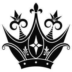 Striking black silhouette of a red rose against a stark white background, minimalist elegance, romantic symbol