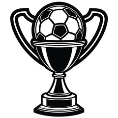 Gleaming golden trophy with a stylized laurel wreath, representing championship, victory, and top achievement