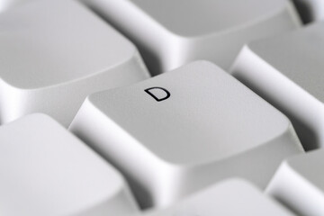 文字Dのキートップ マクロ撮影の清潔感あるテクスチャ