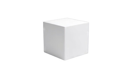 Naklejka premium White Cube Isolated on White Background