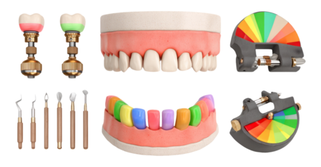 Professional Compact Dental Lab Tools and Instruments for Dental Illustrations