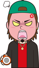 パチンコでキレる若い男性