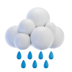 Light Rain Weather Illustration