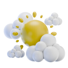 Sunny and Cloudy Weather Illustration