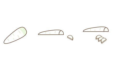 大根　半月切り