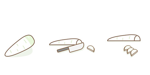 大根　半月切り