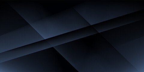 Obraz premium Modern black dark blue white abstract background. Minimal. Color gradient. Web banner. Geometric shape. 3d effect. Lines stripes triangles. Design. Futuristic. Metal metallic effect. Luxury. Premium.