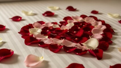 Romantic concept on the bed.