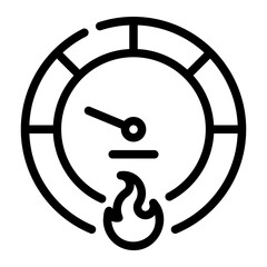 flame line icon