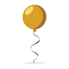 One solitary, sparkling gold balloon ascending against a neutral backdrop, signifying hope and festive joy.