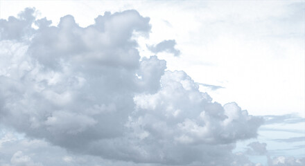 ふわふわの積乱雲　夏の雲	