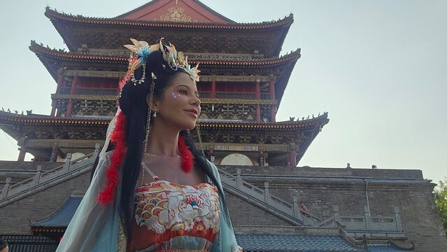 woman in traditional chinese dress