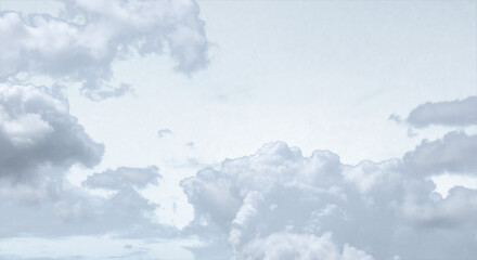 ふわふわの積乱雲　夏の雲	