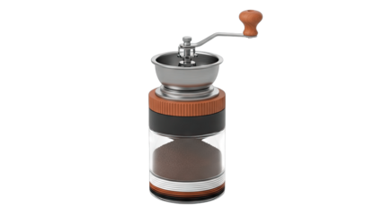 Manual Coffee Grinder Isolated on White Background