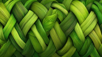 Intricate Woven Green Pattern