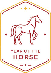 Majestic Horse Illustration for Year of the Horse Celebration Vector Graphic Design