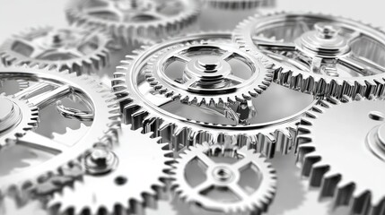 Detailed Interlocking Metal Gears