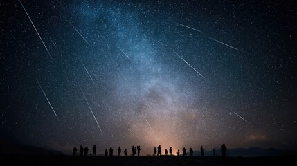 comet in the night sky
