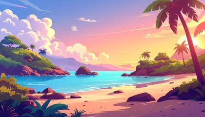Obraz premium sunset on the beach