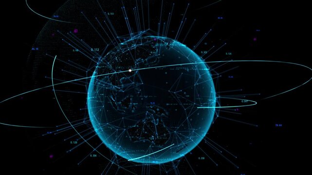 blue technology earth background