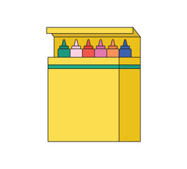 Illustration design crayon object unique
