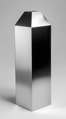 Metallic Geometric Prism Object