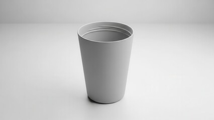 An empty reusable cup with a clean surface for custom branding and logo design