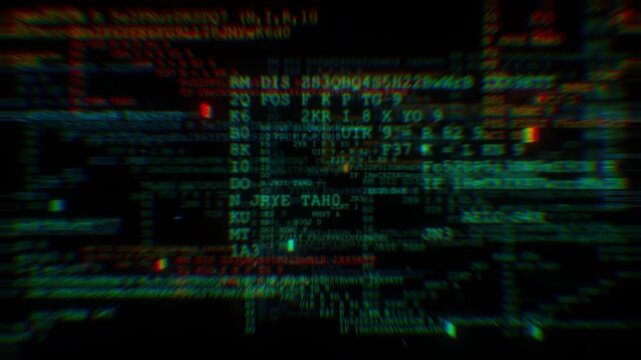 Colorful Abstract Computer Data Matrix Background Loop