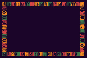 tribal traditional border for black history month