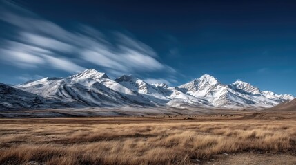 mountain landscape with snow