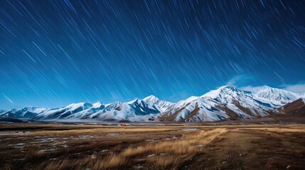 mountain landscape with snow