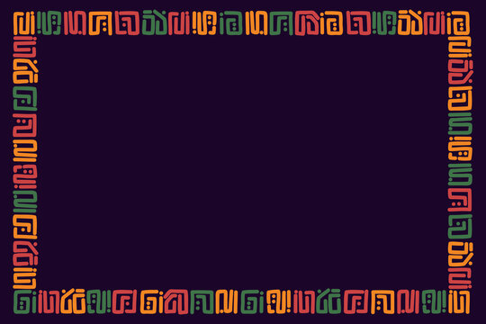 tribal traditional border for black history month