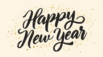 Elegant script vector typography of Happy New year