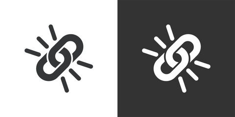 Link Building icon. Solid glyph series icon