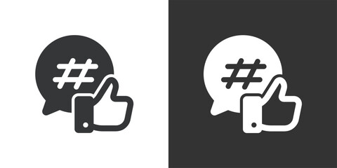 templateSocial Media Interaction icon. Solid glyph series icon