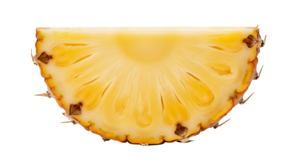 A pineapple slice, white background isolated