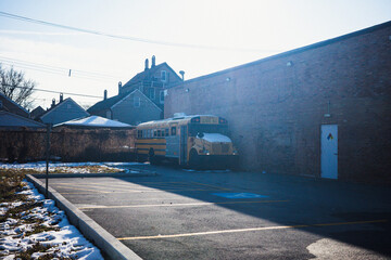 abandoned school bus