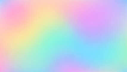 A soft, vibrant blur of rainbow pastel colors blends seamlessly into a dreamy, ethereal background. The smooth gradient of pink, blue, yellow, and green creates a calm, airy atmosphere.
