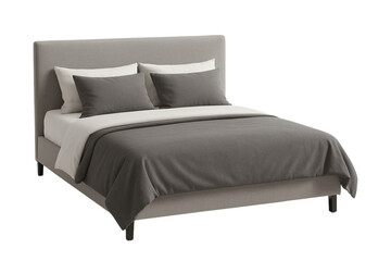 Obraz premium Contemporary bed an isolated background.