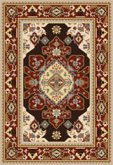 A rug with a blend of floral patterns a Persian rug.