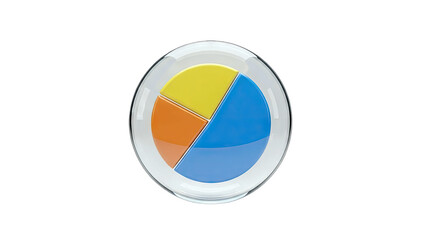 Pie Chart with Colorful Segments on White Background