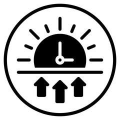 sunrise glyph icon